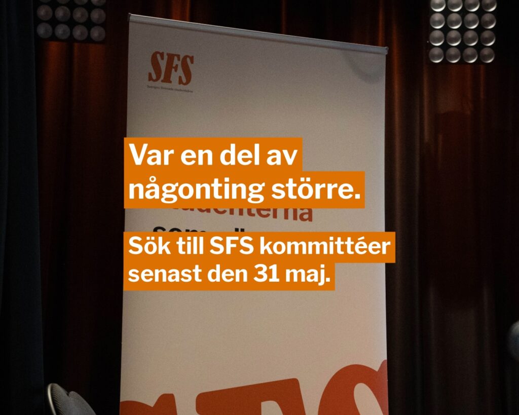 Apply for SFS committees! – Swedish National Union of Students